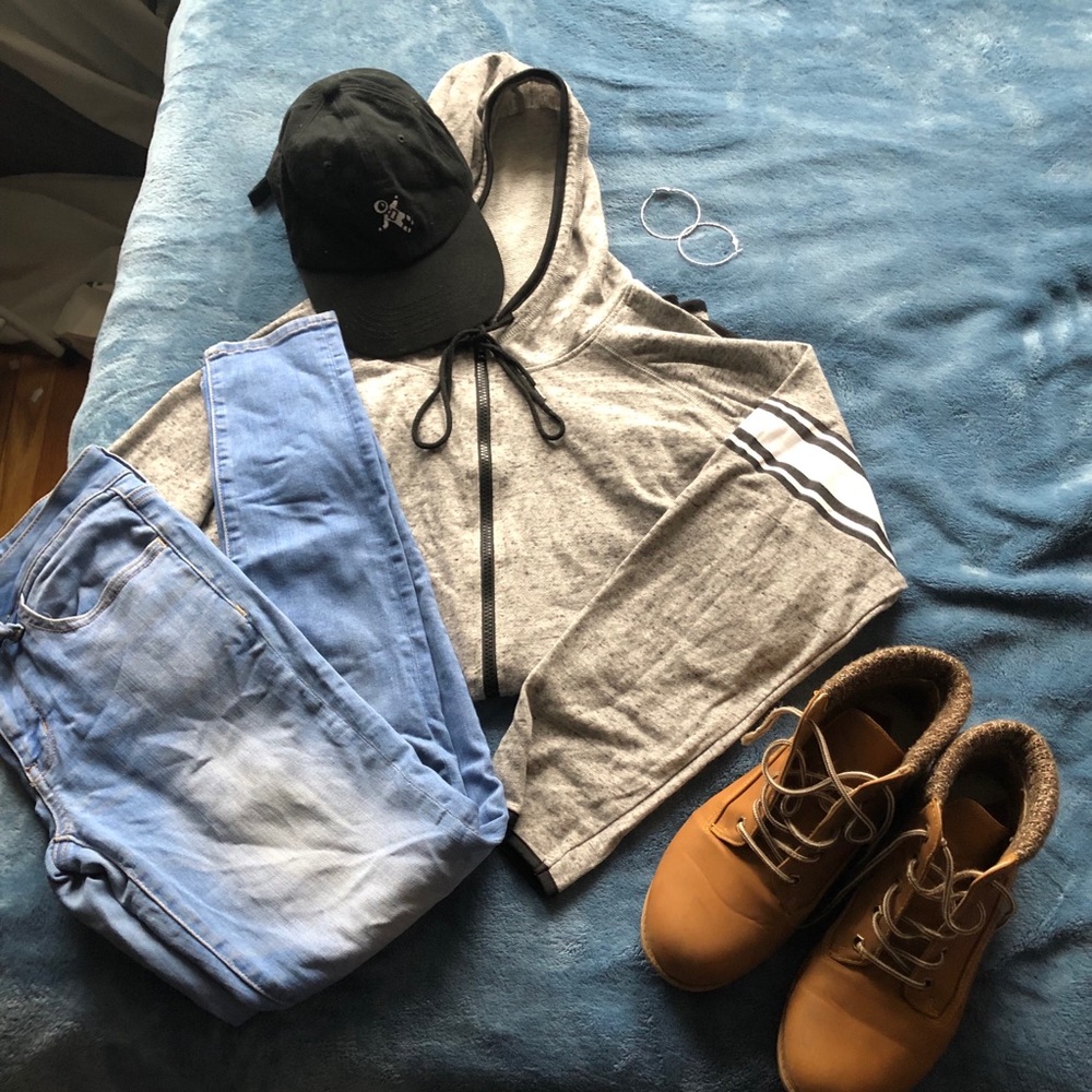Gray Zip Up Hoodie